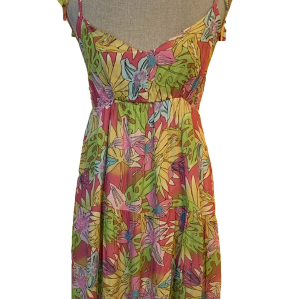 NWT MAGARI TROPICAL PRINT FLORAL MAXI DRESS